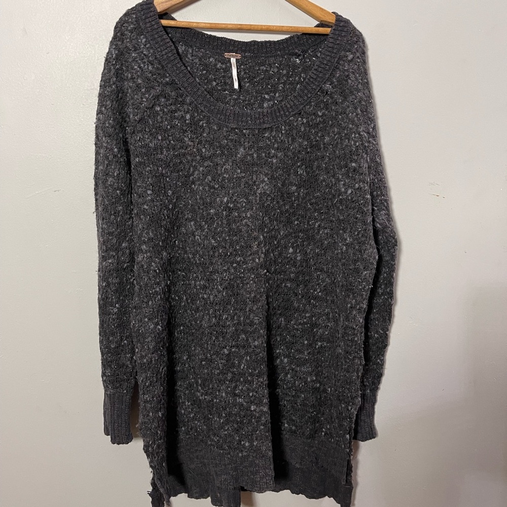 Free People Slouch Knit Textured Sweater Medium